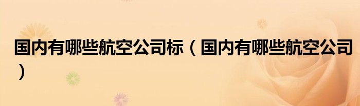 国内有哪些航空公司标（国内有哪些航空公司）