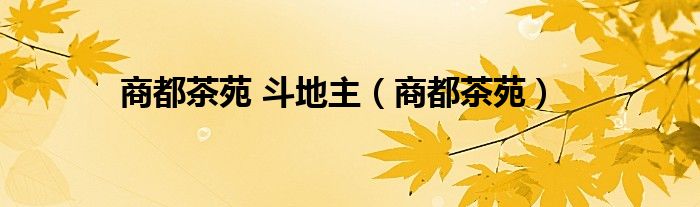 商都茶苑 斗地主(商都茶苑)