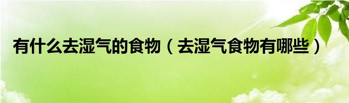 有什么去湿气的食物（去湿气食物有哪些）